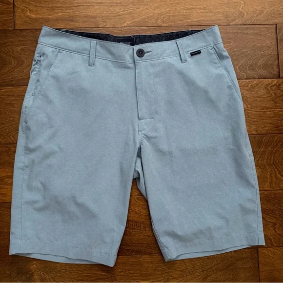 7 Diamonds Dynamic Performance Shorts Mens 30 Light Blue Chino Stretch Golf - Picture 1 of 10